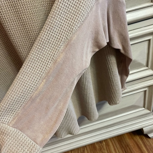 Oversized Tan Waffle Knit Shacket - Picture 9 of 10